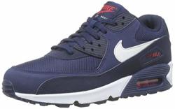 Nike Mens Air Max 90 Essential Running Shoes Midnight Navy white university Red AJ1285-403 Size 11