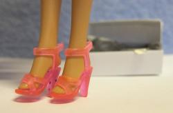 Clear Pink Sandals For Barbie