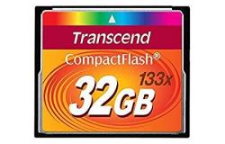 Transcend 32GB Compactflash Memory Card 133X TS32GCF133