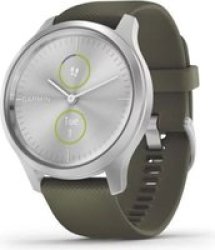 Garmin Vivomove Style Hybrid Smartwatch Moss Green silver