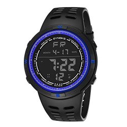 Viasa Digital Smart Watch Waterproof Multi-function Quartz Watches Trendy Sporting Wtist Clock Free Size Blue