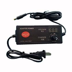 Hgji 60W Adjustable Ac dc Adapter Switching Power Supply 100-240V To 3-12V 5A 50-60HZ With LED Voltage Display Us Plug