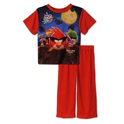 Angry Birds Space 2 Piece Boys Pajama Set Toddlers Size 4T