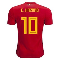 IVO Hazard 10 Belgium National Soccer Team Home Jersey Men's 2018 Color Red Size M