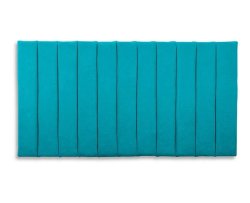 Tracy Panel Velvet Headboard - Blue - Double