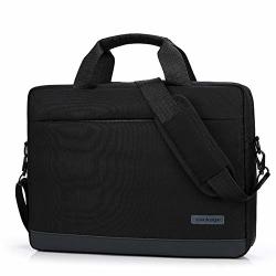 14-15 Inch Canvas Laptop Messenger Bag Business Briefcase Handbag For Dell Inspiron 14 Latitude 14"LENOVO Thinkpad ideapad yoga C930 Flex 14 Acer Chromebook 14 Aspire 1 Swift 3 Black