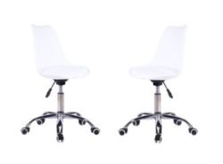 Tocc Shell Operator Office Chair - Set Of 2 - White Shell