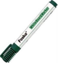 Foska Single Green Whiteboard Marker- Colour Green-premium Quality Marker For White Boards. Vivid Writing. Bullet Tip. Non-toxic. Easy To Erase Retail Packaging No Warranty