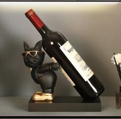 Bulldog Wine Holder - Black