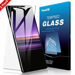 Sony Xperia 1 Screen Protector Topace Sony Xperia 1 Tempered Glass 9H Hardness Case Friendly Anti-scratch Bubble Free Compatible For Sony Xperia 1 Clear