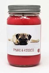 S&m Candle Factory Sugar Cookie Candle Pugs & Kisses Candle Soy Wax Mason Jar Candle 100HR Burn Time Made In Usa