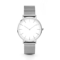 Clearance Lovers' Fashion Mesh Strap Watch Sinma Simple Alloy Bracelet Analog Quatz Wrist Watches Silver