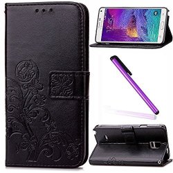 Note 4 Case Samsung Galaxy Note 4 Case Emaxeler Stylish Wallet Case Kickstand Flip Case Credit Cards Slot Cash Pockets Pu Leather Flip Wallet