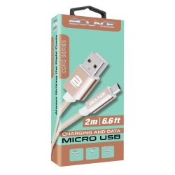 BO-20008-GD Cord Series Micro USB Cable Braided 2-METER - Champagne Gold