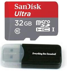 SanDisk 32GB Ultra Uhs-i Class 10 80MB S Microsdxc Memory Card Works With New Nintendo 3DS XL Video Game With Everything But Stromboli Memory Card Reader