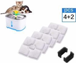 Beacon Pet 4PCS Cat Water Fountain Replacement Filters Activated Carbon Filter Charcoal For Catit Automatic Water Drinking Fountain Pet Cat Dog Upgrade Pet Fountain