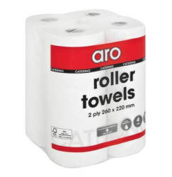 2 Ply Roller Towels White White 1 X 4'S