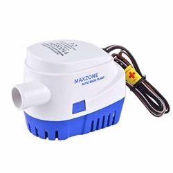 Maxzone Automatic Submersible Boat Bilge Water Pump 12V 1100GPH Auto With Float Switch Blue - Automatic Renewed