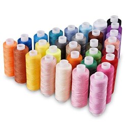 Candora 30Pcs Sewing Thread 30 Color 250 Yards Each Polyester Thread Sewing  Kit Multipurpose Polyester Thread Assortment Coil