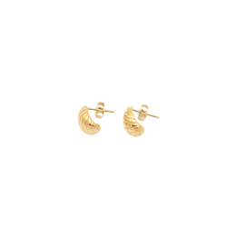 Goldair Gold Croissant Stud Earrings - Gold