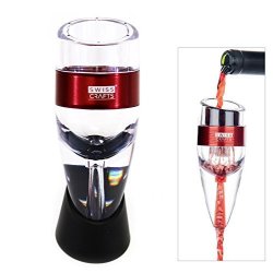 Wine Aerator Decanter With Base For Red For Birthday Friendship Gift Home Use And Party Red
