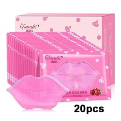 Festnight Daralis 20PCS Lip Mask Lip Plumper Crystal Collagen Lip Mask Pads Lip Repair Moisture Essence Anti Ageing Wrinkle Patch Pad Lip Enhancer