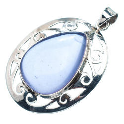 Sterling Silver Pendant - Blue Opal Rare - Dreams Collection