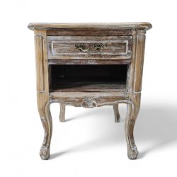 Teak Farmhouse Bedside Pedestal Sotran Dekorativ