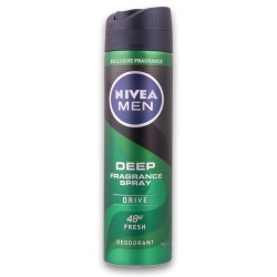 Nivea Men Deep Fragrance Deodorant Spray 150ML - Drive