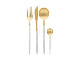 Nicolson Russell Dubai Gold & White Titanium 16 Piece Cutlery Set