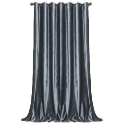 Matoc Readymade Curtain -blackout Velvet -dark Grey -eyelet -500CM W X 221CM H