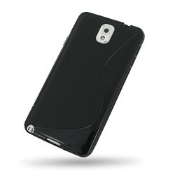 Pdair Black Soft Plastic Case For Samsung Galaxy Note 3