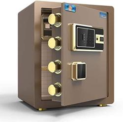 USA Wall Safes Electronic Home Safe With Medium Anti-theft Household Safe 45CM Bedside Safe Deposit Box Cabinet Safes Color : Brown Size : 383245CM