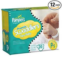 Pampers Swaddlers Size Preemie MINI Pack 20 Count Pack Of 12