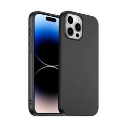 Liquid Silicone Minimalist Case For Iphone 14 Pro - Black