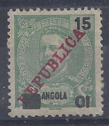 Angola 1912 10 On 15r Inverted Error Lovely Variety Fine Mint