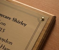 Engraved Brass Plaque
