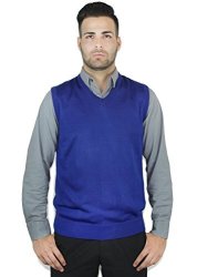 Blue Ocean Solid Color Sweater Vest-large