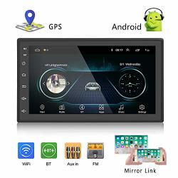 Podofo Car Gps Navigation Stereo - Double Din Android Head Unit With Bluetooth 7 Inch Lcd Touch Screen 1G + 16G Support Fm Radio wifi gps Navigation