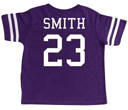 Custom Football Sport Jersey Toddler & Child Personalized With Name And Number 6 8 Small Vintage Purple