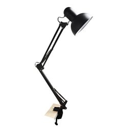 swing arm desk lamp black