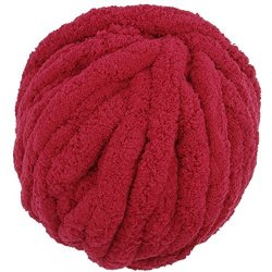 Chenille Yarn Diy Chenille Yarn 100% Polyester Chunky Yarn Wine Red Jumbo Yarn Knitting Materials For Blankets Rug Pet Bed Hat 250G