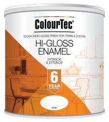 Colourtec Universal Gloss Enamel Paint White 1LTR