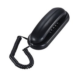 Blusea Portable Corded Telephone Phone Pause redial flash Wall Mountable Base Handset For House Home Call Center Office Company Hotel