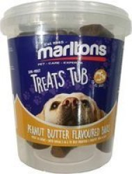 Marltons Semi Moist Treats Tub for Dogs Peanut Butter Flavoured Bars 500g