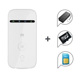 Zte 21MBPS 3G Mobile Mifi Modem Pocket Router Bundle + Accessories