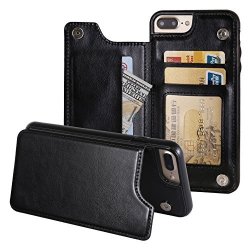 IPhone 7 Plus Iphone 8 Plus Wallet Case With Card Holder Ot Onetop Premium Pu Leather Kickstand Card Slots Case Double Magnetic Clasp And