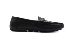 Women& 39 S Moccasin With Metal Buckle Decor On Vamp Black Size 8