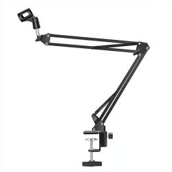 Adjustable Microphone MIC Suspension Boom Scissor Arm Stand Elinp Compact MIC Stand Made Of Durable Steel For Radio Broadcasting Studio Sound Studio Stages
