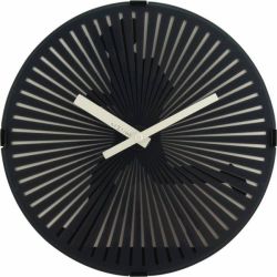 30CM Running Man Motion Plastic Round Wall Clock - Black